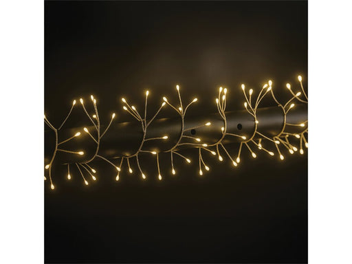 Xmas Haus Warm White Cluster Lights - Silver Wire - Multifunction Micro LED_Indoor Christmas Decorations