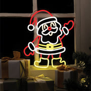 Xmas Haus Neon Effect Santa – USB Powered 1.5m Cable, Indoor LED Decoration_Christmas Figures