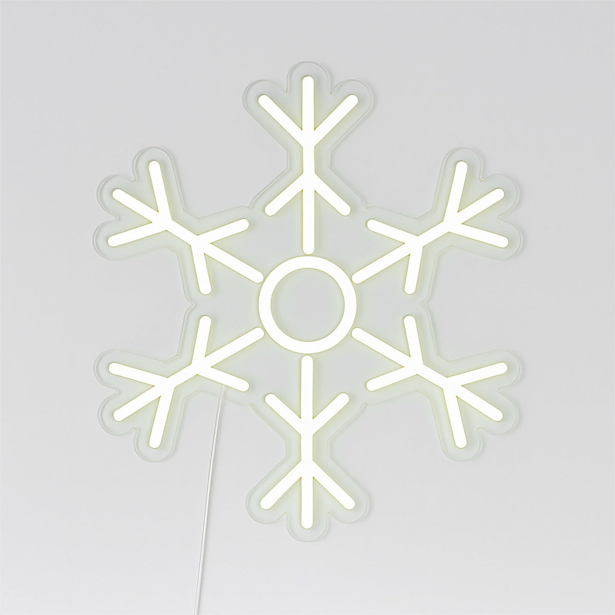 Xmas Haus Neon Effect Snowflake – USB Powered 1.5m Cable, Indoor LED Decoration_Christmas Figures