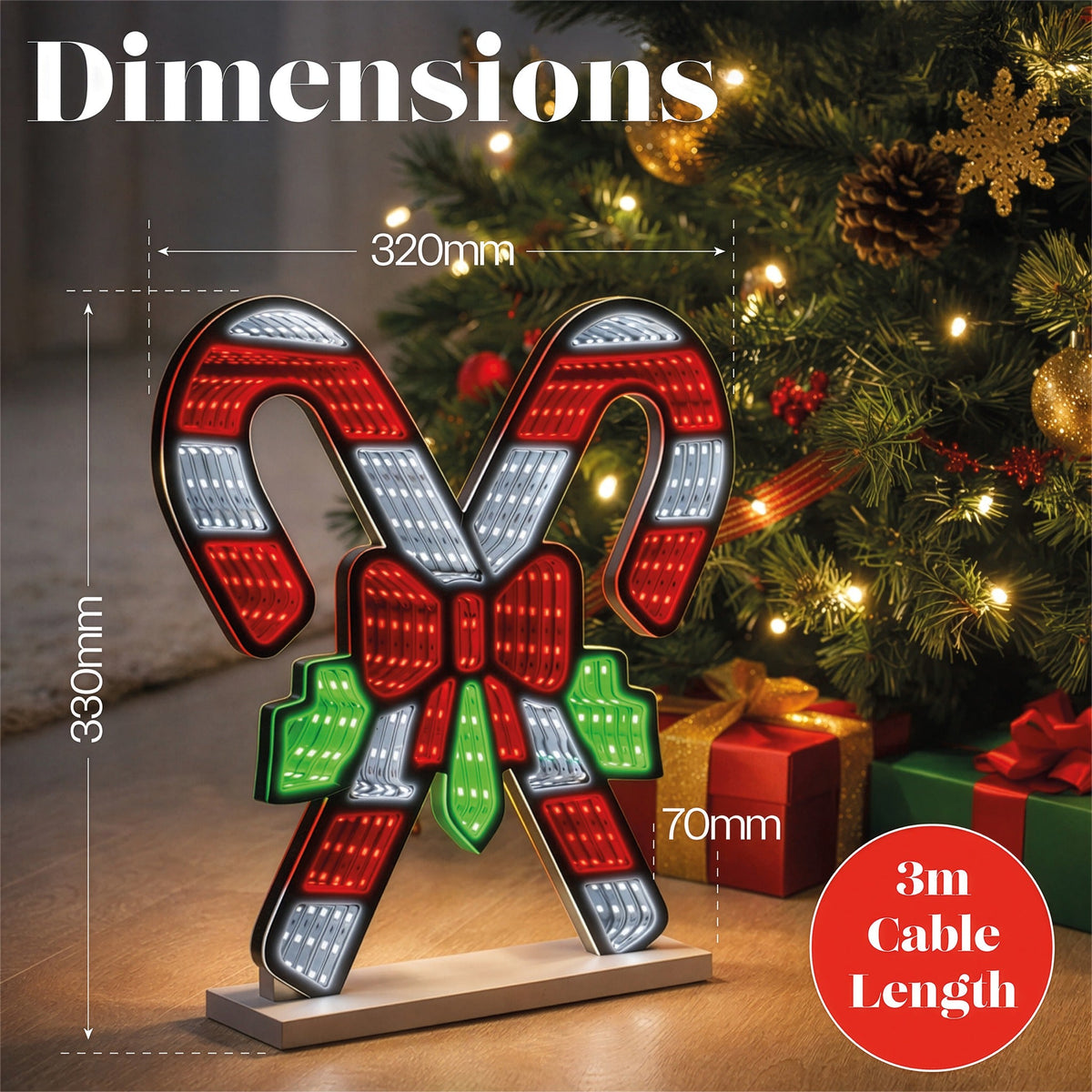 Xmas Haus LED Infinity Light Candy Stick Indoor Decoration_Indoor Christmas Decorations