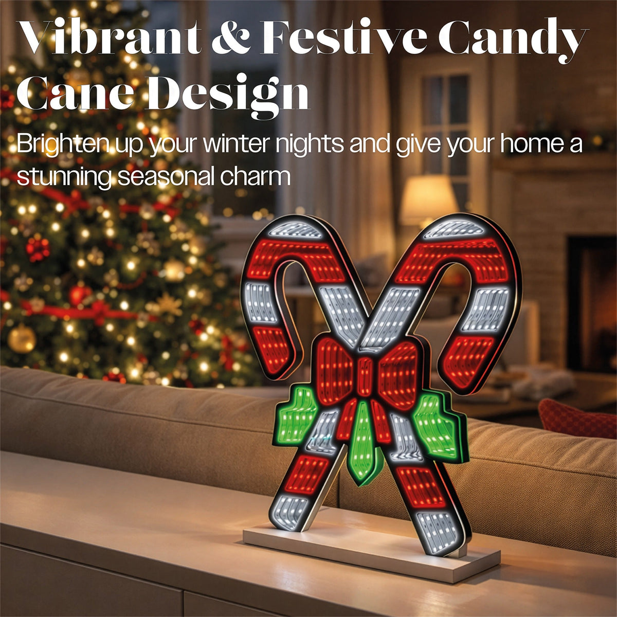 Xmas Haus LED Infinity Light Candy Stick Indoor Decoration_Indoor Christmas Decorations
