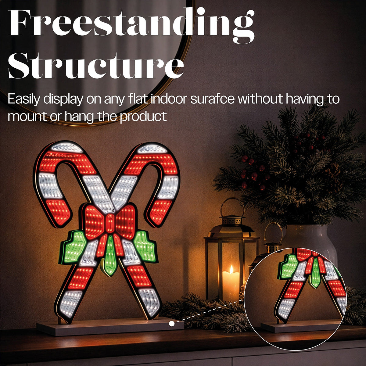 Xmas Haus LED Infinity Light Candy Stick Indoor Decoration_Indoor Christmas Decorations