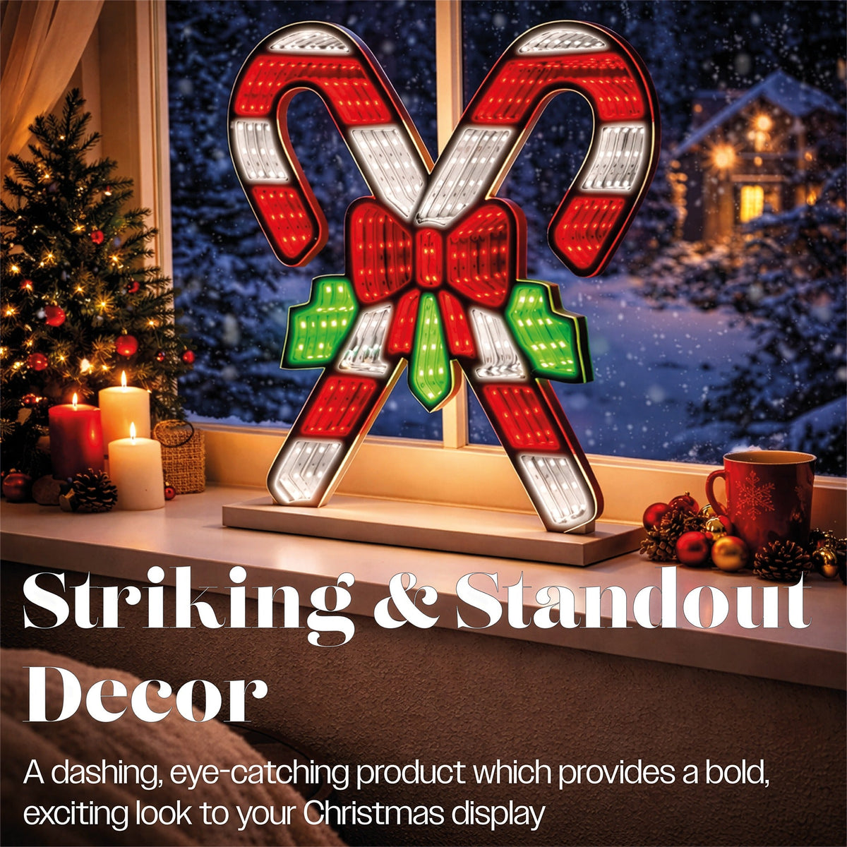 Xmas Haus LED Infinity Light Candy Stick Indoor Decoration_Indoor Christmas Decorations