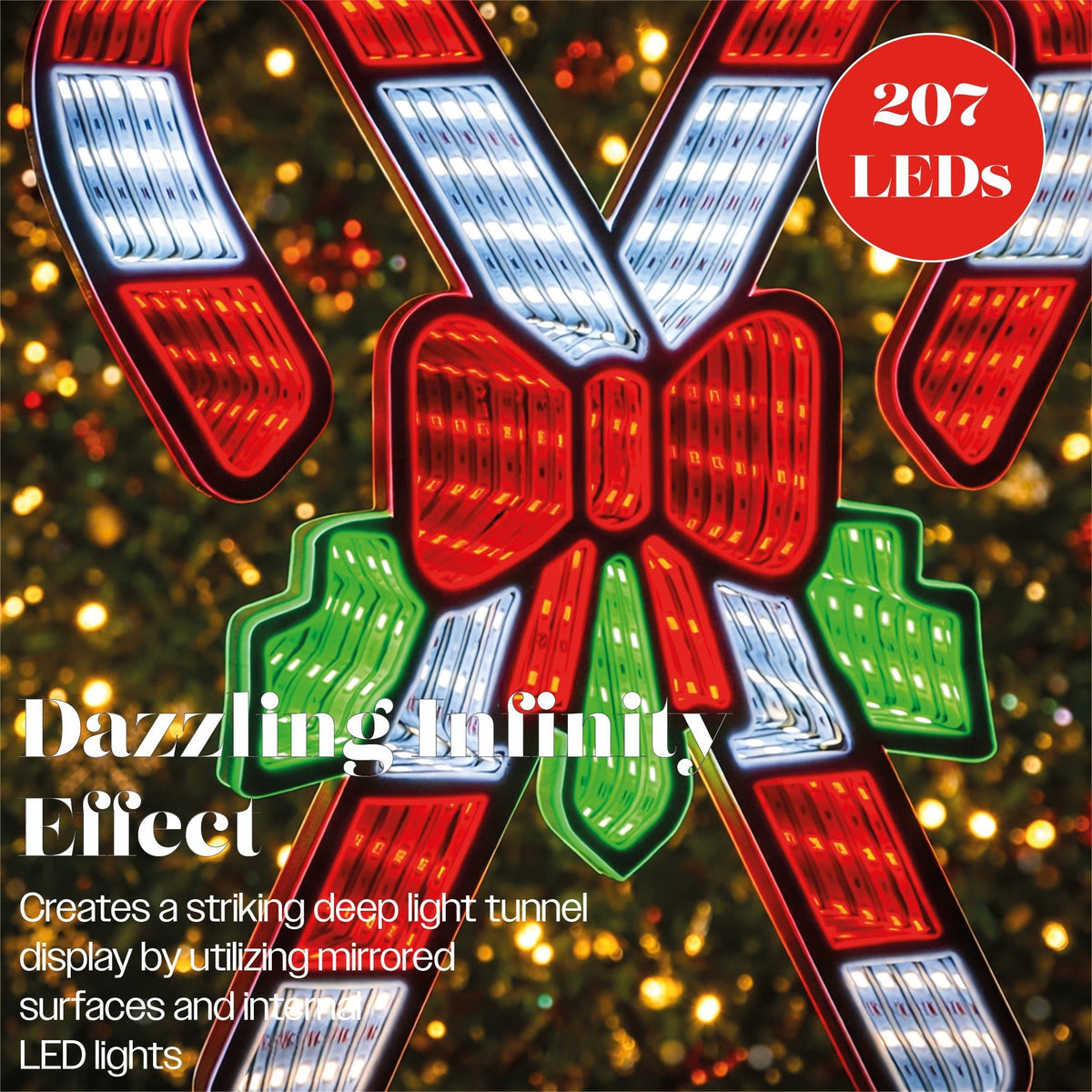 Xmas Haus LED Infinity Light Candy Stick Indoor Decoration_Indoor Christmas Decorations