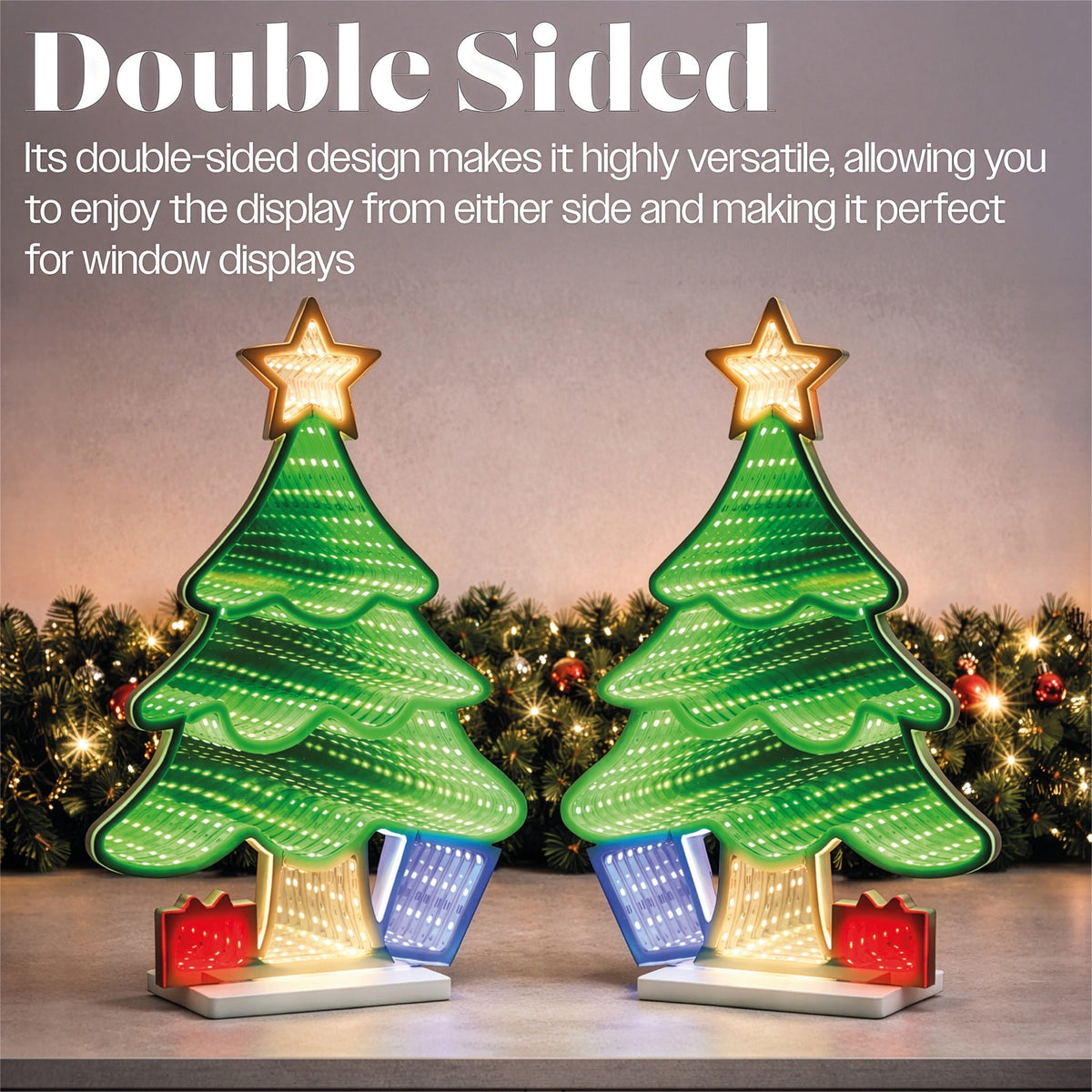Xmas Haus Multicolour LED Infinity Light Tree Indoor Decoration_Indoor Christmas Decorations
