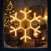 Xmas Haus 120 LED Neon Snowflake Light 50.5x50.5cm Outdoor Decoration with Timer_Outdoor Christmas Decorations