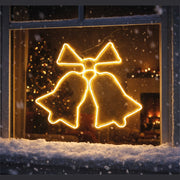 Xmas Haus LED Neon Bell Light 60x48cm Outdoor Decoration with Timer_Outdoor Christmas Decorations