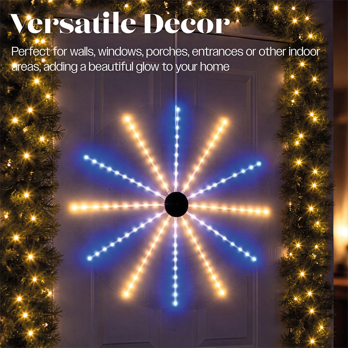Xmas Haus RGB Meteor Hanging Windmill Light Indoor Decoration with Timer_Indoor Christmas Decorations
