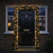 Xmas Haus LED 5m Green Garland Outdoor Decoration with Timer_Outdoor Christmas Decorations