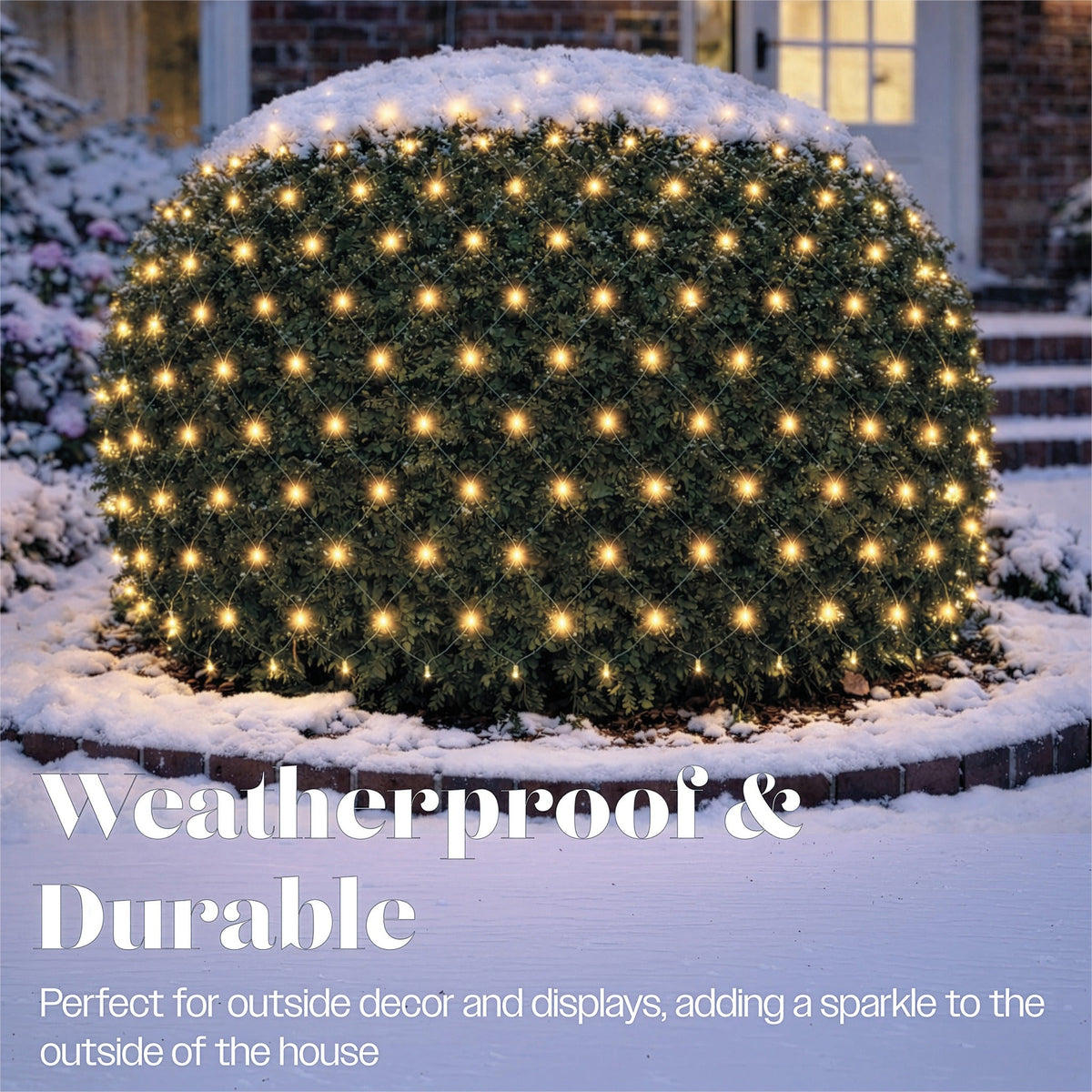 Xmas Haus Warm White LED Net Light 3x2m Outdoor Decoration Timer_Outdoor Christmas Decorations