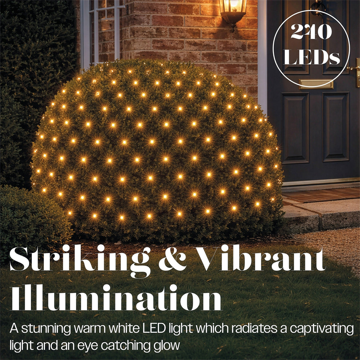 Xmas Haus Warm White LED Net Light 3x2m Outdoor Decoration Timer_Outdoor Christmas Decorations