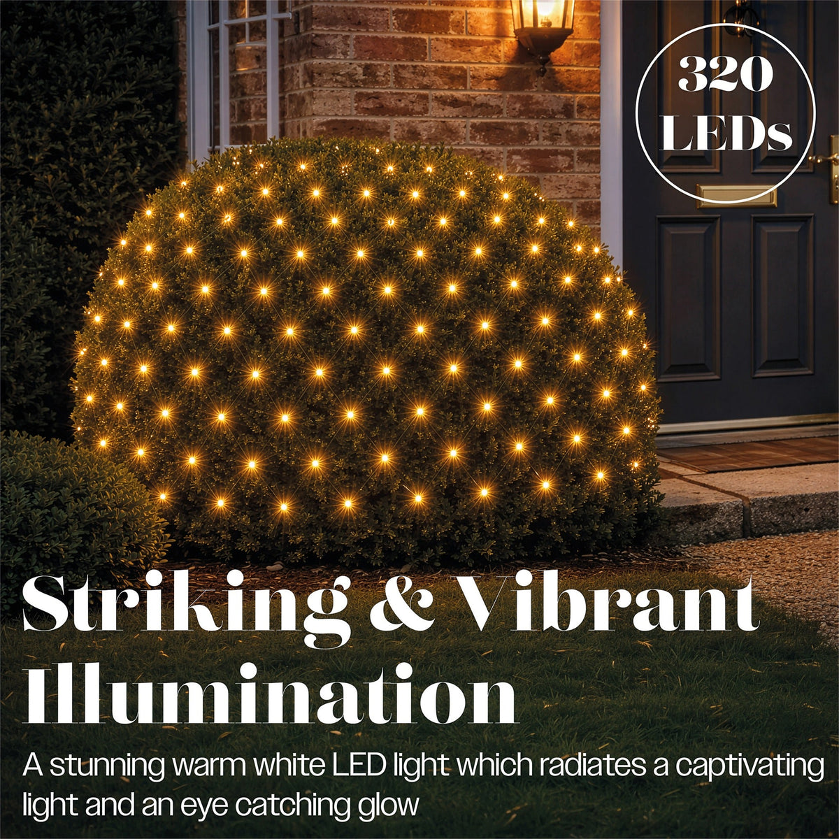 Xmas Haus White 4m x 2m LED Net Light Outdoor Decoration with Timer_Outdoor Christmas Decorations