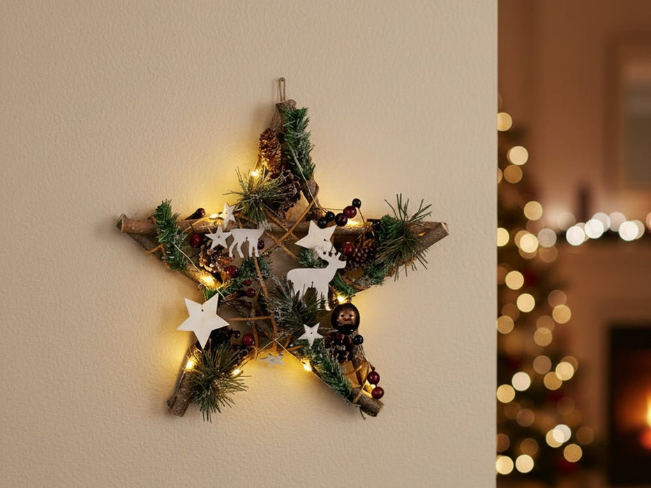 Woodland Christmas Star - Deer Design_Indoor Christmas Decorations