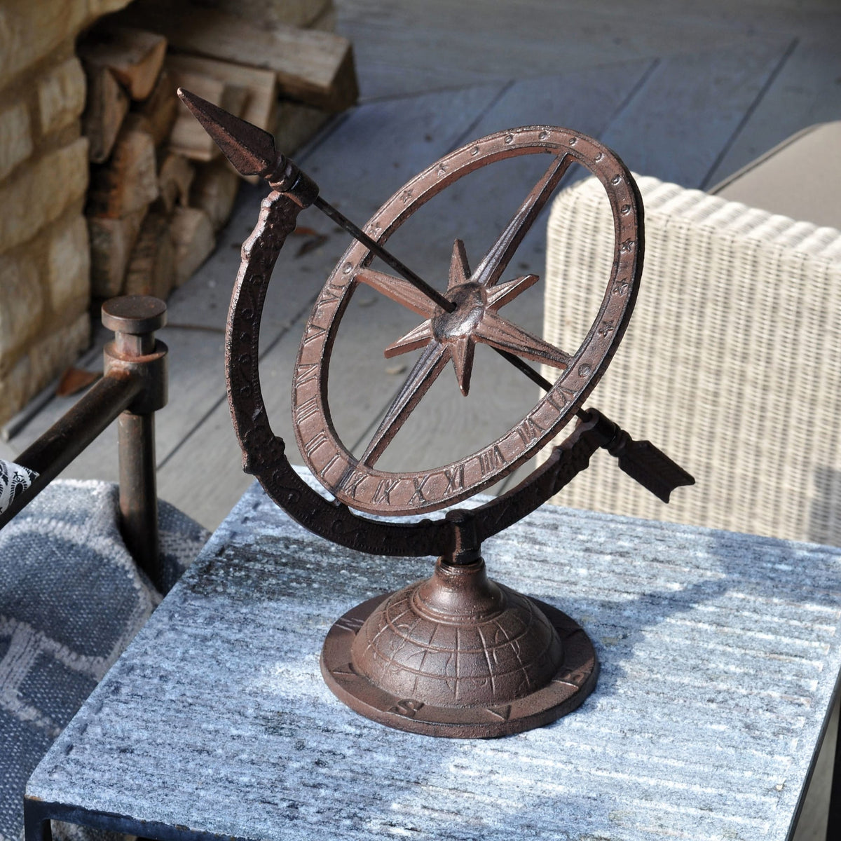 Large Cast Iron Sundial – Equatorial Sundial Design_Weather Range
