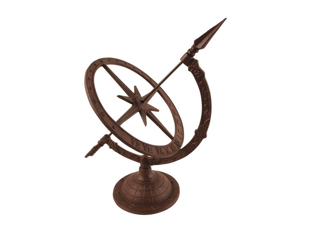 Large Cast Iron Sundial – Equatorial Sundial Design_Weather Range