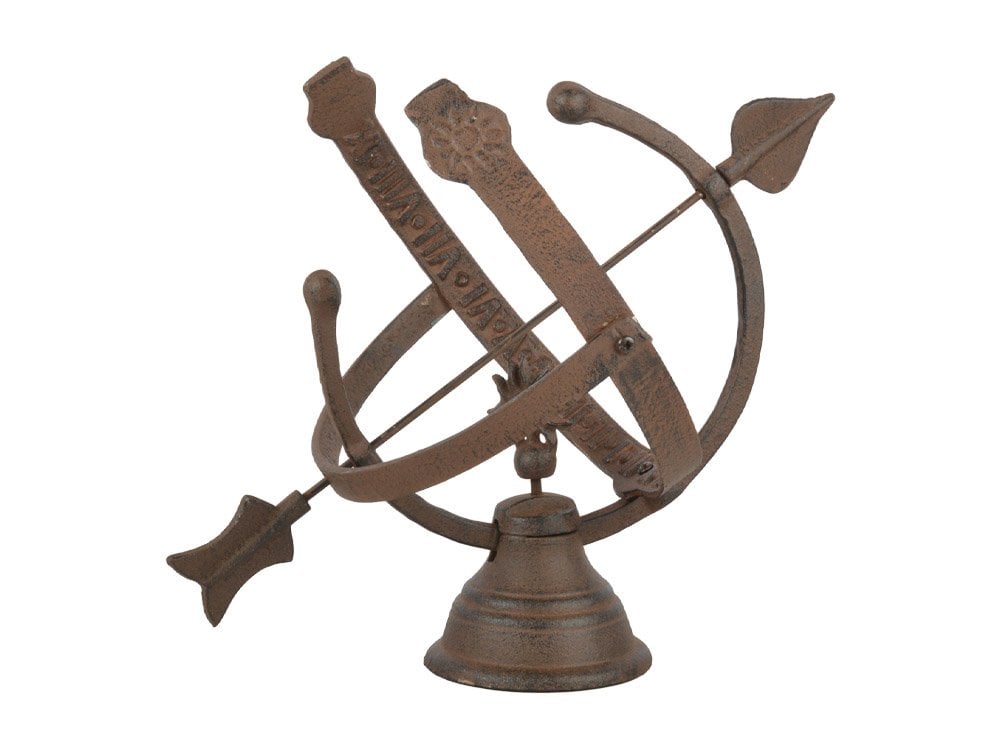Cast Iron Armillary Sundial – Equatorial Sundial Double U Design_Water Features