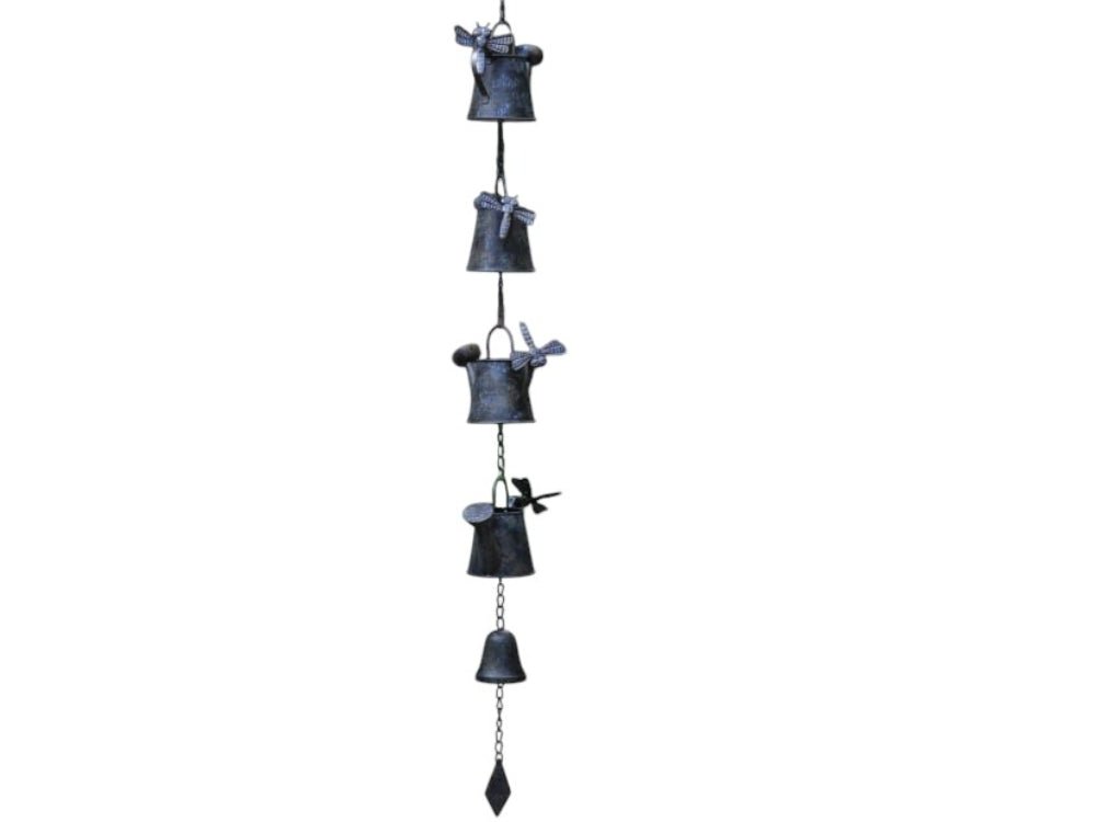 Butterfly on Watering Can Mobile | Rain Chain Garden Decor_Weather Range
