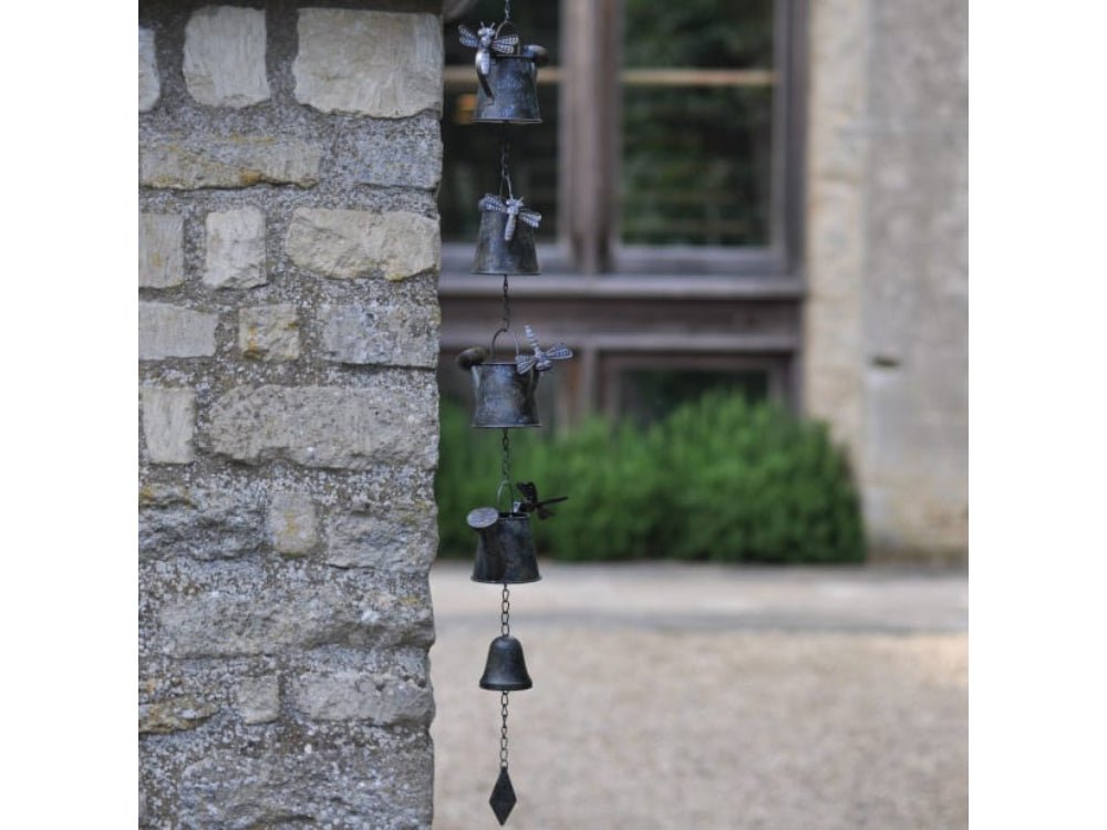 Butterfly on Watering Can Mobile | Rain Chain Garden Decor_Weather Range