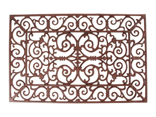 Scrolled - Rectangular Cast Iron Doormat