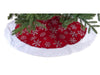 Burgundy with Silver Snowflakes - Tree Skirt