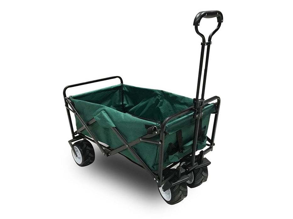   Basics Collapsible Folding Outdoor Utility Wagon with  Cover Bag, Black : Patio, Lawn & Garden