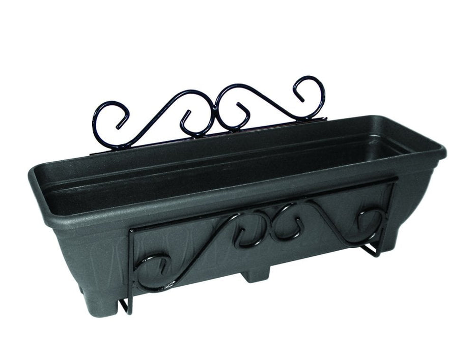 Wall Mounted Planter Trough Holder - Scrolled