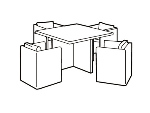 4 Seater Small Cube Set Cover